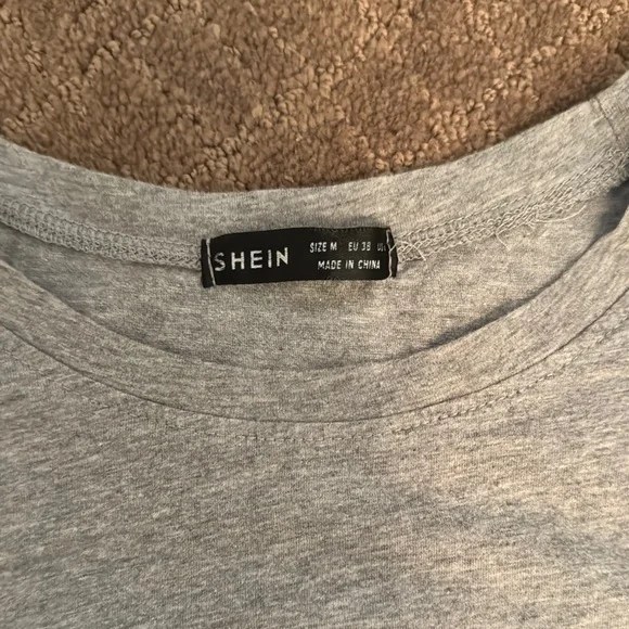 SHEIN Heather Gray Tee “All You Need Is Love” Women’s Size Medium - Picture 2 of 3